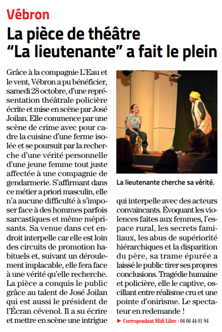 Vébron : La Lieutenante a fait le plein
